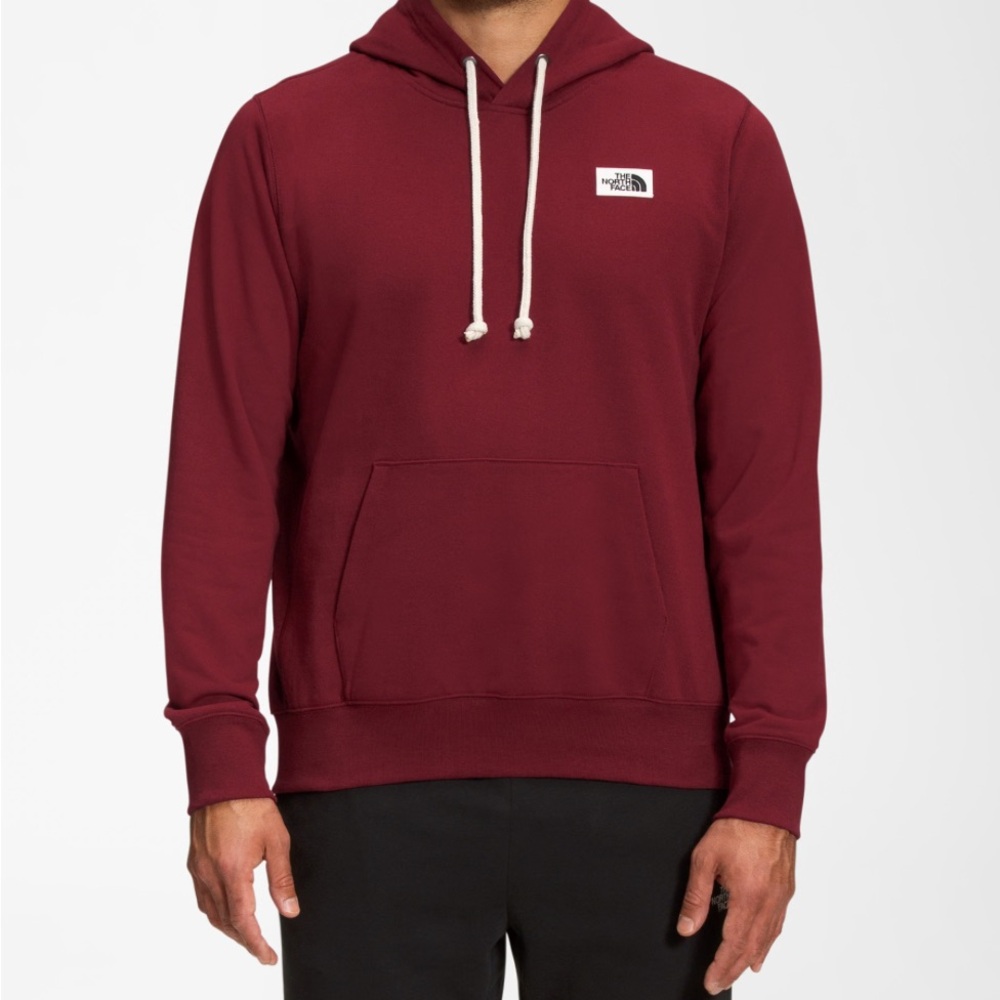 The North Face Men’s Heritage Patch Pullover Hoodie, red, Small